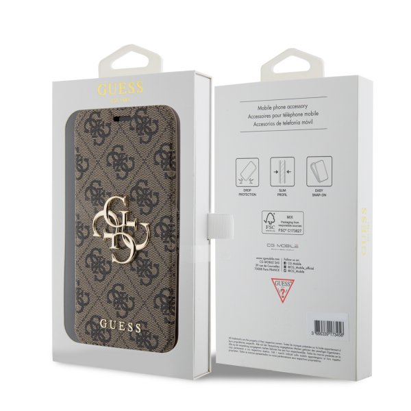Guess iPhone 15 Pro Max Suojakuori 4G Logo Ruskea