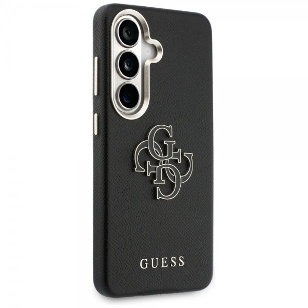 Guess Samsung Galaxy S26 Plus Kuori 4G Logo Grained Musta