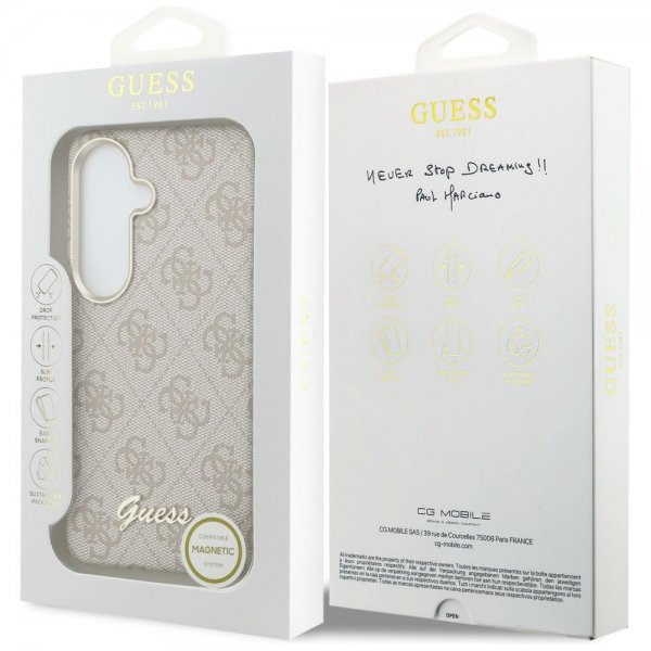 Guess Samsung Galaxy S26 Kuoret 4G Script MagSafe Pinkki