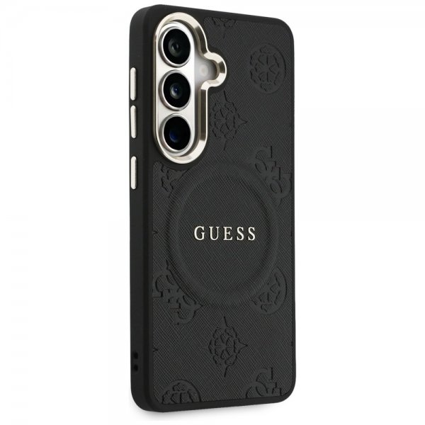 Guess Samsung Galaxy S26 Kuori Saffiano Peony MagSafe Musta