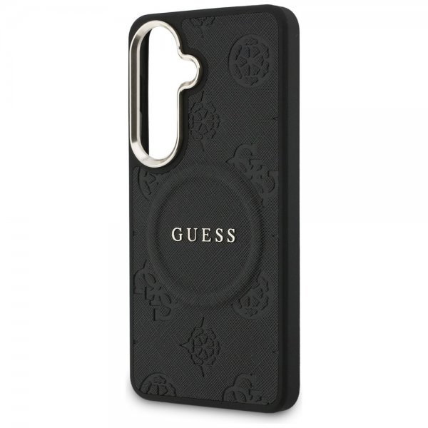 Guess Samsung Galaxy S26 Kuori Saffiano Peony MagSafe Musta