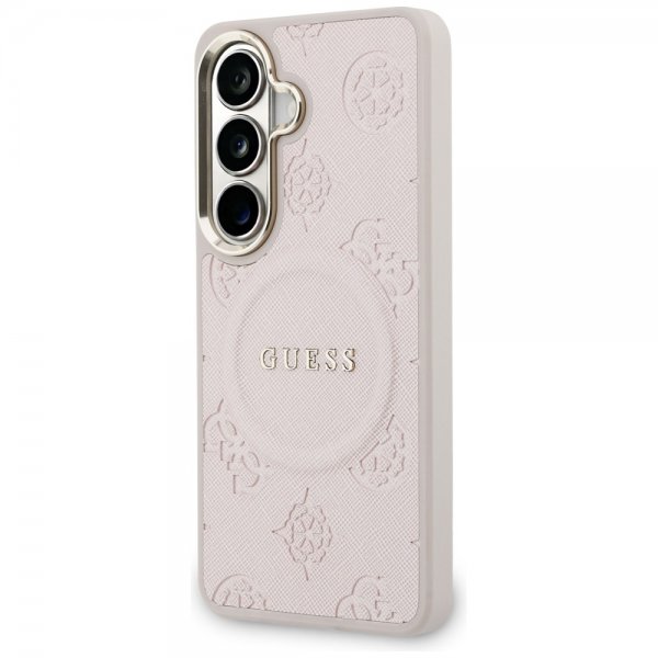 Guess Samsung Galaxy S26 Kuori Saffiano Peony MagSafe Roosa