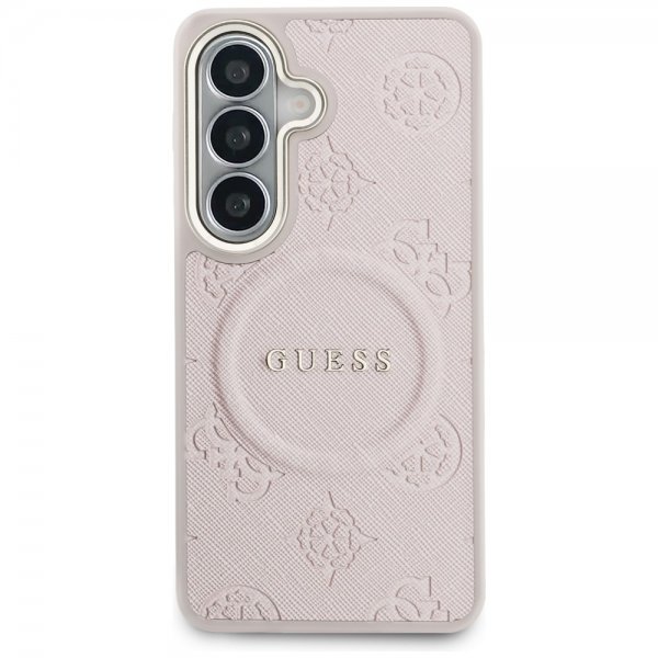 Guess Samsung Galaxy S26 Kuori Saffiano Peony MagSafe Roosa