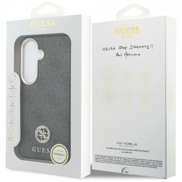 Guess Samsung Galaxy S26 Plus -kuori 4G Round MagSafe musta