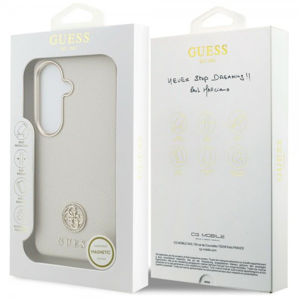 Guess Samsung Galaxy S26 Kuori Strassilogo MagSafe Beige