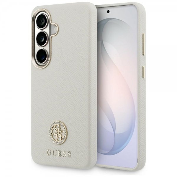 Guess Samsung Galaxy S26 Plus Kotelo Timanttikuvioitu Logo MagSafe Beige