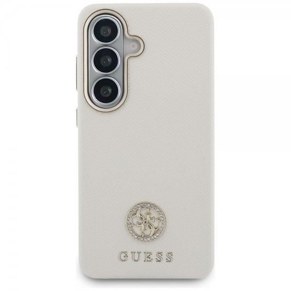 Guess Samsung Galaxy S26 Plus Kotelo Timanttikuvioitu Logo MagSafe Beige