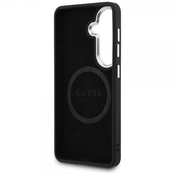 Guess Samsung Galaxy S26 Kuori Triangle Logo Kohokuvioitu MagSafe Musta