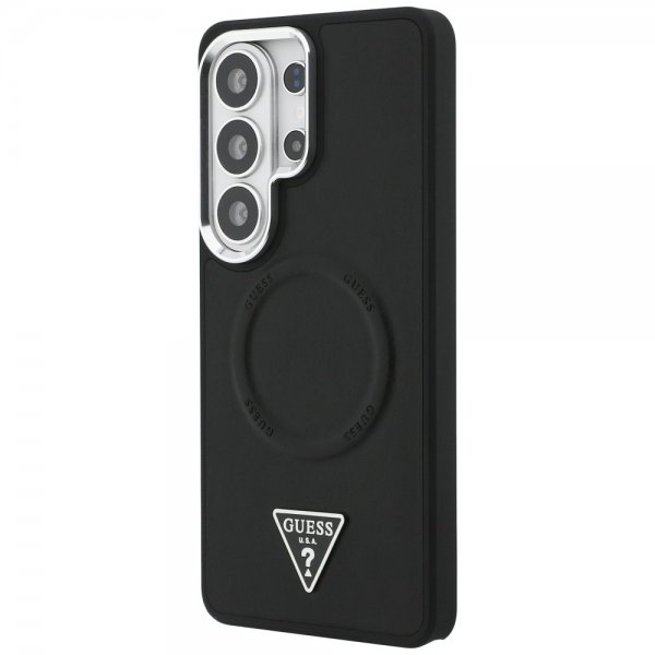 Guess Samsung Galaxy S26 Ultra Kuoret Triangle Logo Embossed MagSafe Musta