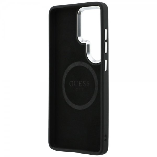 Guess Samsung Galaxy S26 Ultra Kuoret Triangle Logo Embossed MagSafe Musta