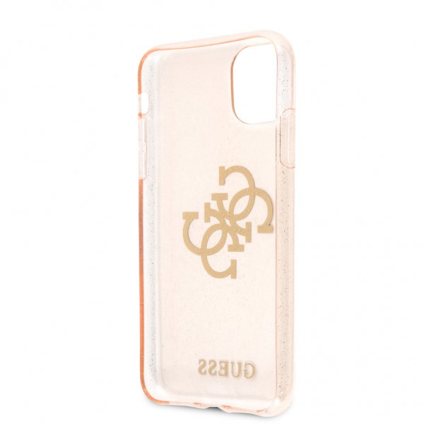 Guess iPhone 11 -suojakuori Full Glitter Kulta
