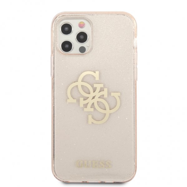 Guess iPhone 12 Pro Max Kuori Full Glitter Kulta