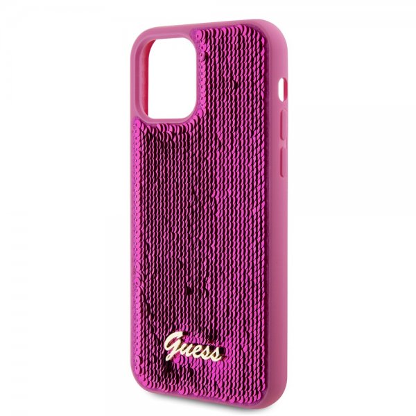 Guess iPhone 12/iPhone 12 Pro Suojakuori Sequin Fuschia
