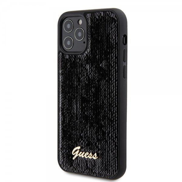 Guess iPhone 12/iPhone 12 Pro Suojakuori Sequin Musta