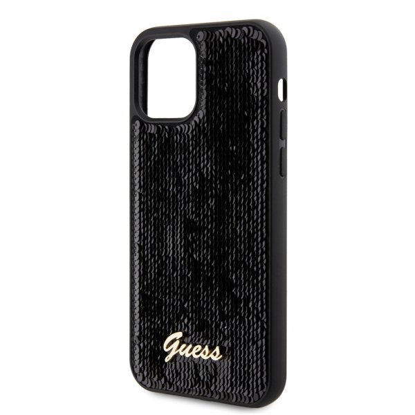 Guess iPhone 12/iPhone 12 Pro Suojakuori Sequin Musta