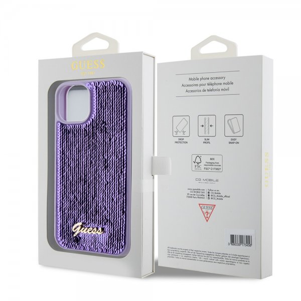 Guess iPhone 13 Sequin Lila -suojakuori