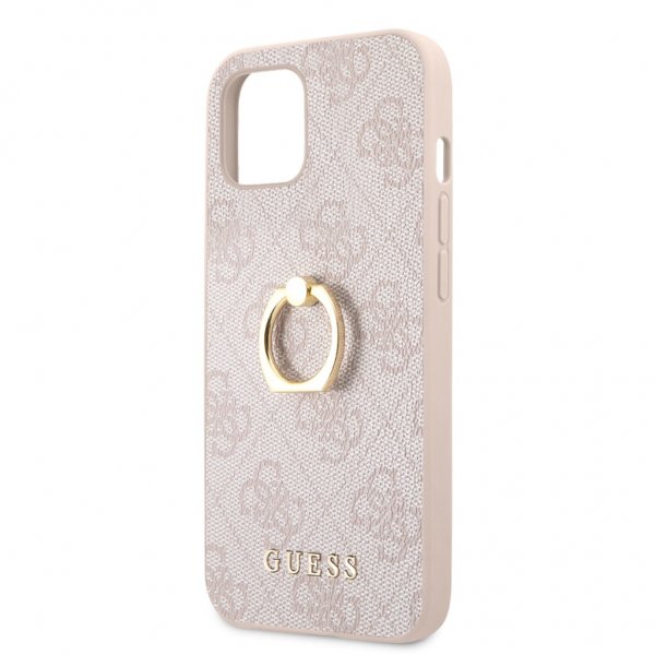 Guess iPhone 13 Mini Kuori Sormusteline Vaaleanpunainen