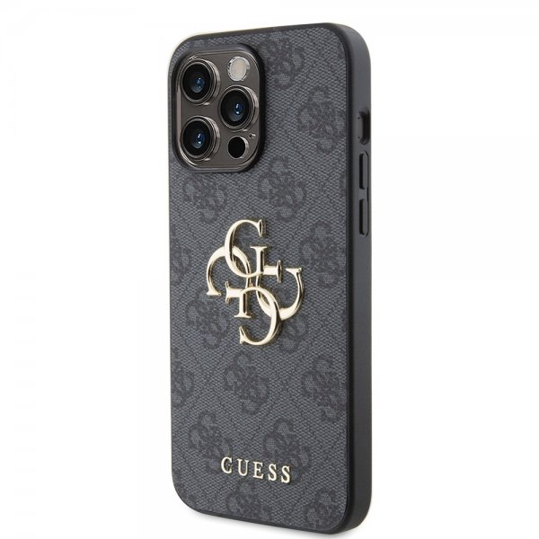 Guess iPhone 15 Pro Max Kuori 4G Logo Harmaa