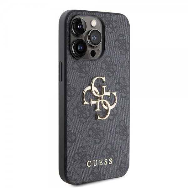 Guess iPhone 15 Pro Max Kuori 4G Logo Harmaa