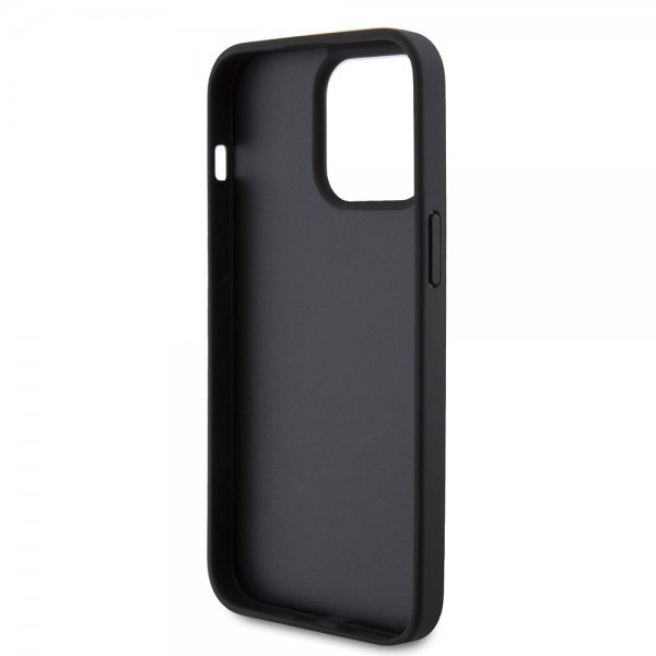 Guess iPhone 15 Pro Max Kuori 4G Metal Triangle Strass Musta