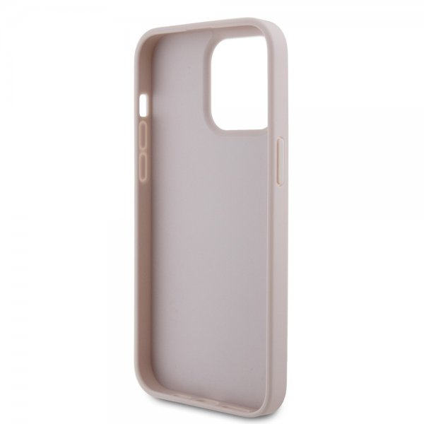 Guess iPhone 15 Pro Max Kuori 4G Metal Triangle Strass Ruusu