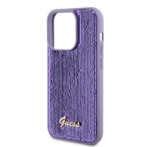 Guess iPhone 15 Pro Max Kuori Sequin Violetti