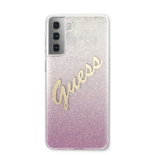 Guess Samsung Galaxy S21 Kuori Vintage Pinkki