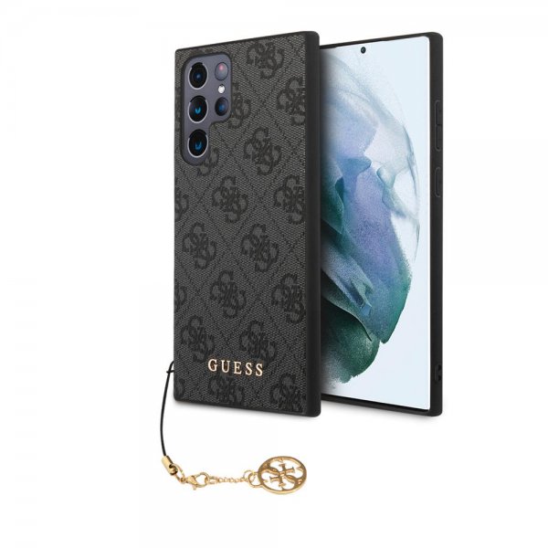 Guess Samsung Galaxy S22 Ultra Suojakuori 4G Charms Harmaa