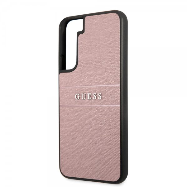 Guess Samsung Galaxy S22 Plus Suojakuori Saffiano Metal Logo Roosa