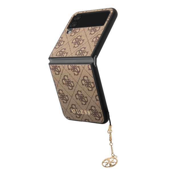 Guess Samsung Galaxy Z Flip 4 Kuori 4G Charms Ruskea