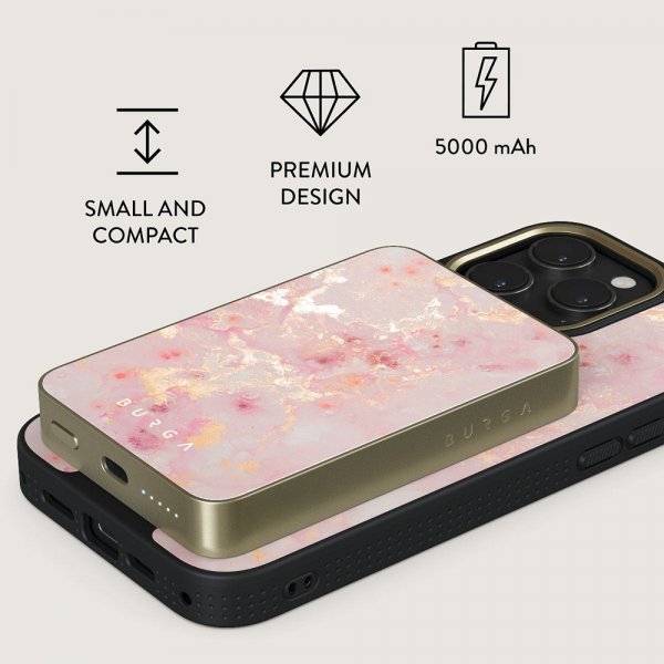 Burga Powerbank MagSafe 5000 mAh Golden Coral kulta
