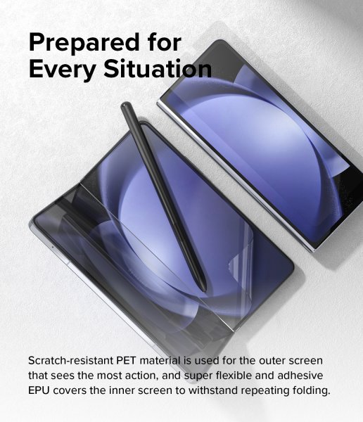 Ringke Samsung Galaxy Z Fold 5 -näytönsuoja Dual Easy Film