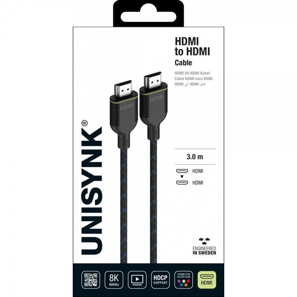Unisynk HDMI–HDMI-kaapeli 3m
