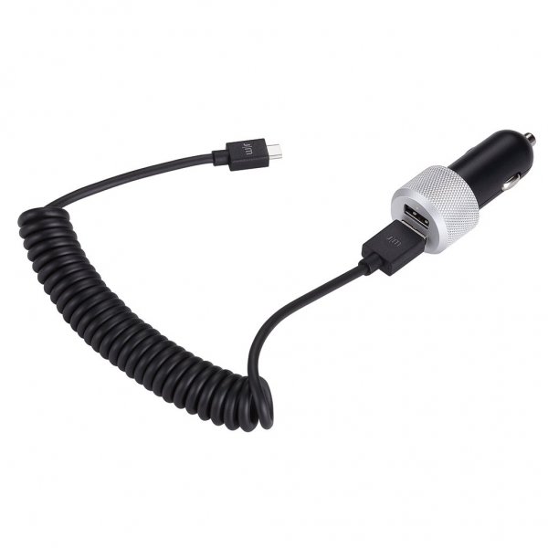 Just Mobile Highway Max Autolaturi Micro USB-liittimellä ja kahdella portilla