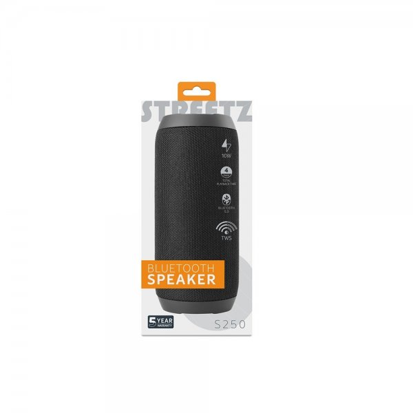 Streetz Kaiutin S250 Bluetooth-kaiutin 10W Musta