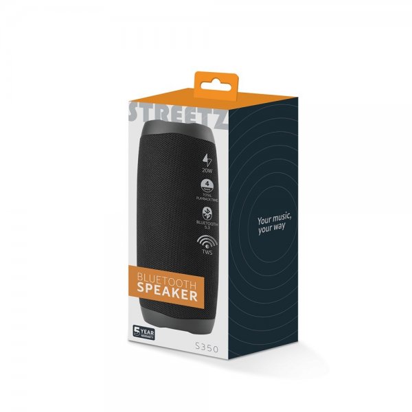 Streetz Högtalare S350 Bluetooth-högtalare 20W Svart