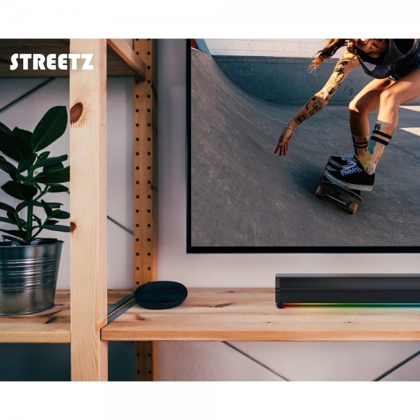Streetz-kaiutin SB100 Bluetooth-soundbar, musta