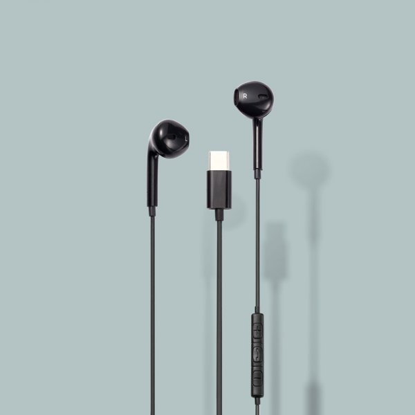 Streetz Kuulokkeet C200 Semi-In-Ear Headset USB-C Musta