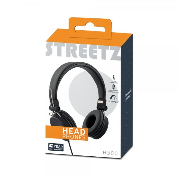 Streetz H300 -kuulokkeet, 3,5 mm, musta