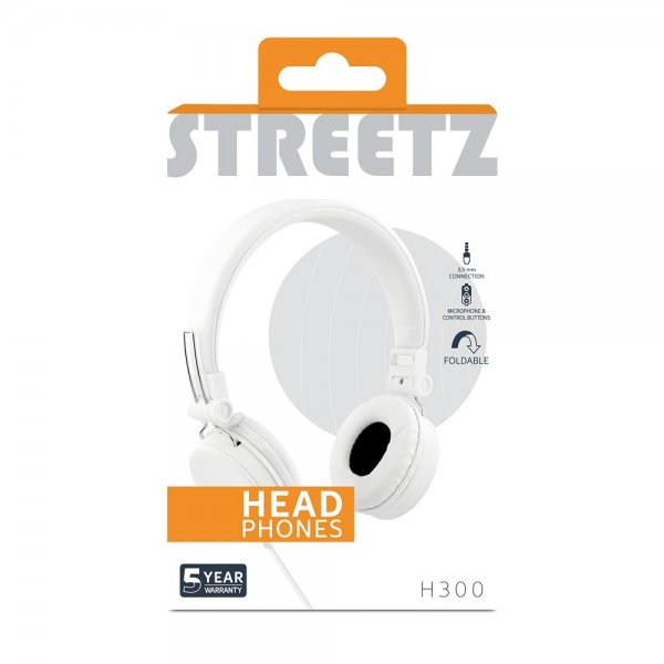 Streetz Kuulokkeet H300 Kuulokkeet 3.5mm Valkoinen