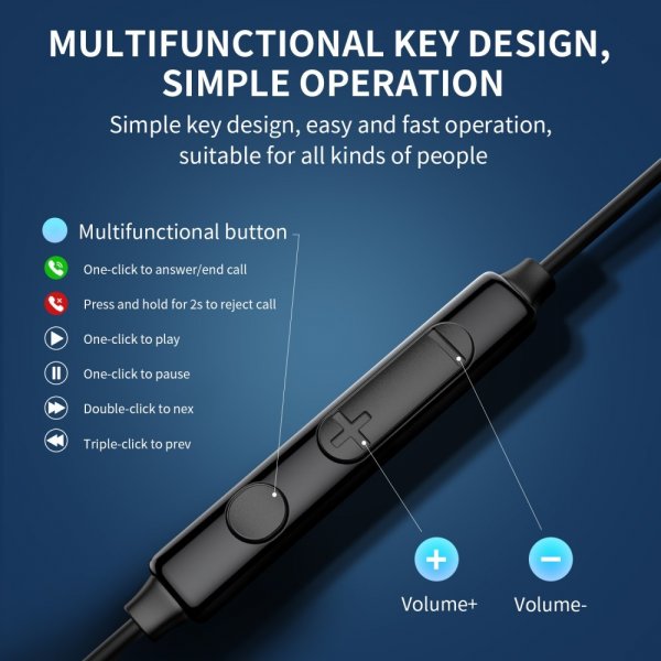 Joyroom Kuulokkeet JR-EC04 USB-C Musta