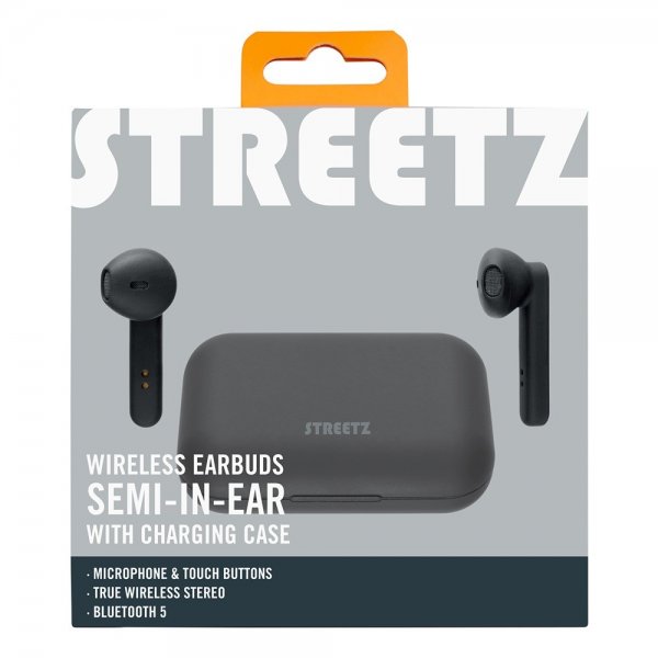 Streetz Kuulokkeet T110 Wireless Earbuds Semi-In-Ear Musta