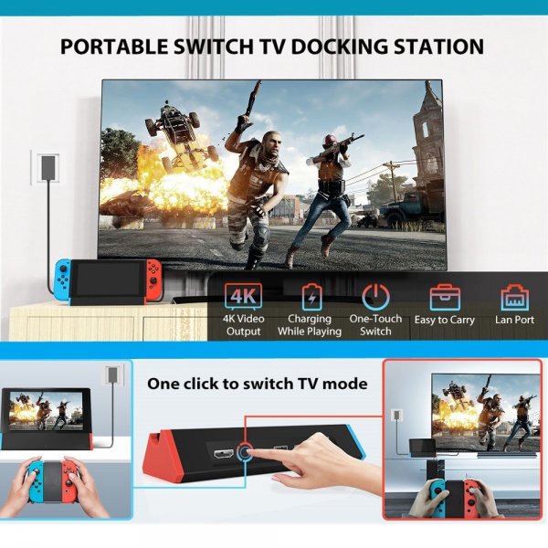 Hubi Nintendo Switchille/Switch OLEDille