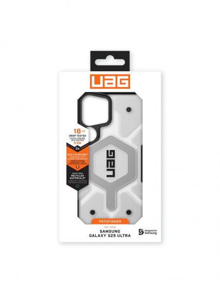 Urban Armor Gear (UAG) Samsung Galaxy S25 Ultra Kuori Pathfinder Clear MagSafe Ice/Silver