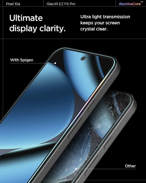 Spigen Google Pixel 10a Näytönsuoja GLAS.tR EZ Fit Pro 2 kpl