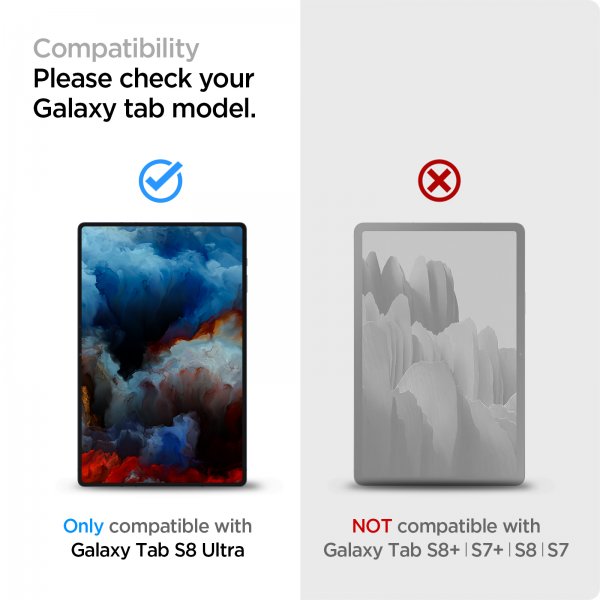 Spigen Samsung Galaxy Tab S8 Ultra näytönsuoja GLAS.tR EZ Fit