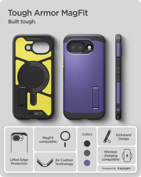 Spigen Google Pixel 10a Kuori Tough Armor MagFit Ash Violet