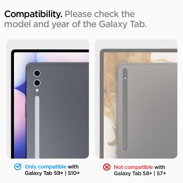 Spigen Samsung Galaxy Tab S9 Plus/Galaxy Tab S10 Plus -näytönsuoja GLAS.tR EZ Fit