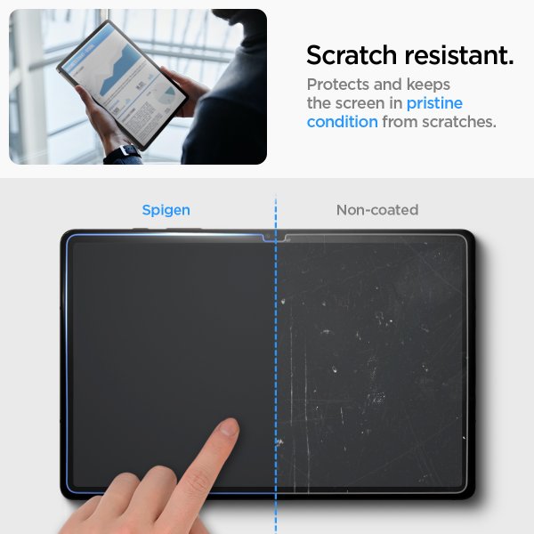 Spigen Samsung Galaxy Tab S9 Plus/Galaxy Tab S10 Plus -näytönsuoja GLAS.tR EZ Fit