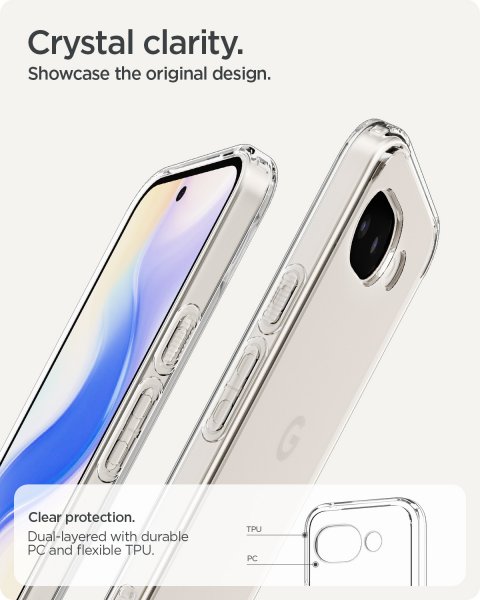 Spigen Google Pixel 10a Kuori Ultra Hybrid Crystal Clear